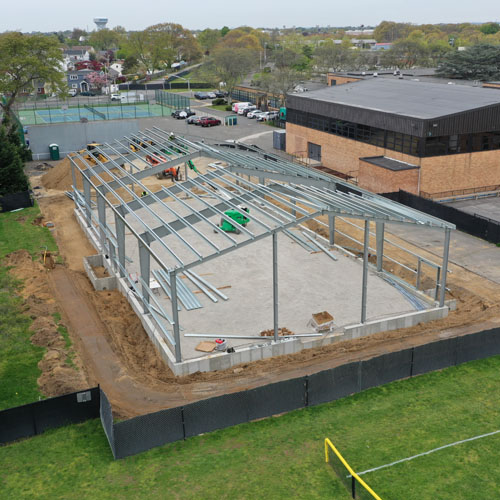 Construction continues at Bethpage High School Field House