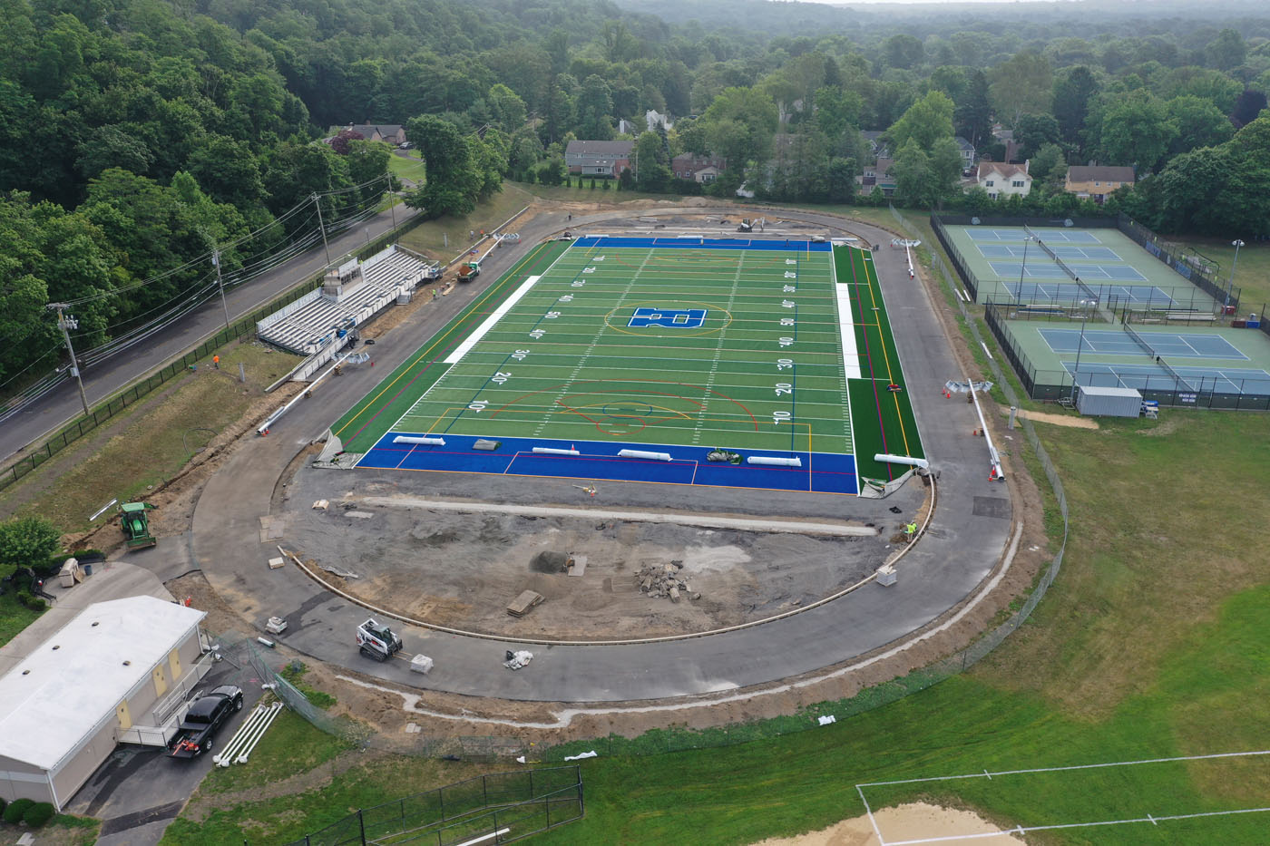 Construction Continues at Roslyn High School Athletic Field and Running