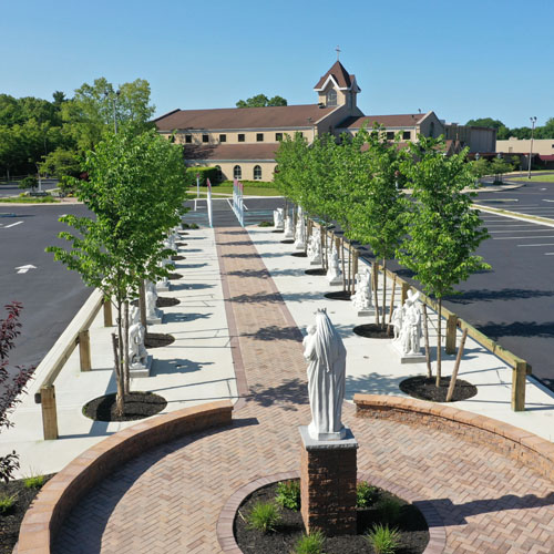 The Christ the King RC Parish adds a New Meditative Walk, Improves Grounds Safety / Security