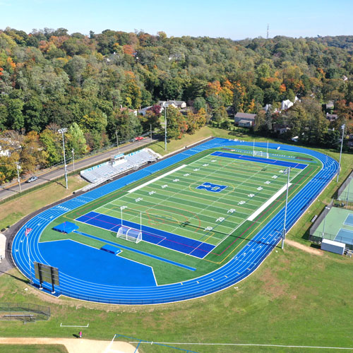 Construction Finished at Roslyn High School  Athletic Field and Running Track