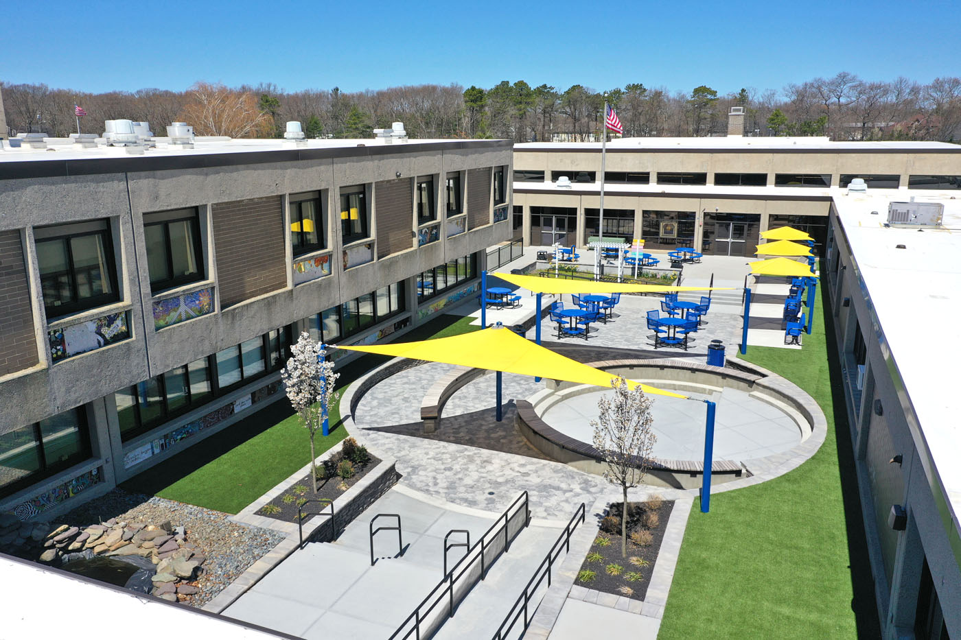 Comsewogue High School Unveils Renovated Courtyard BBS Arch